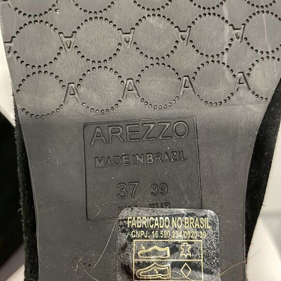 Arezzo Women Genuine Suede Made In Brazil Boots Booties Sz 39‎ US 8.5 Black - Picture 9 of 11